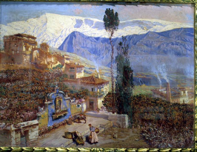 Granada landscape' by Muñoz Degrain, oil, 1815.