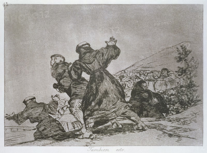 The Disasters of War, a series of etchings by Francisco de Goya (1746-1828), plate 43: 'También e?