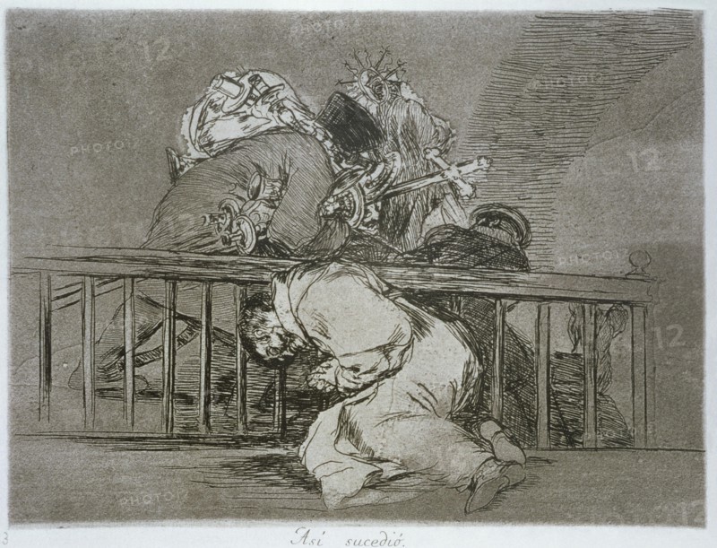 The Disasters of War, a series of etchings by Francisco de Goya (1746-1828), plate 47: 'Así suced?