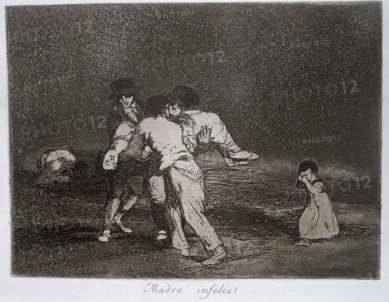 The Disasters of War, a series of etchings by Francisco de Goya (1746-1828), plate 50: 'Madre inf?