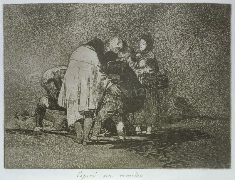 The Disasters of War, a series of etchings by Francisco de Goya (1746-1828), plate 53: 'Espiró si?