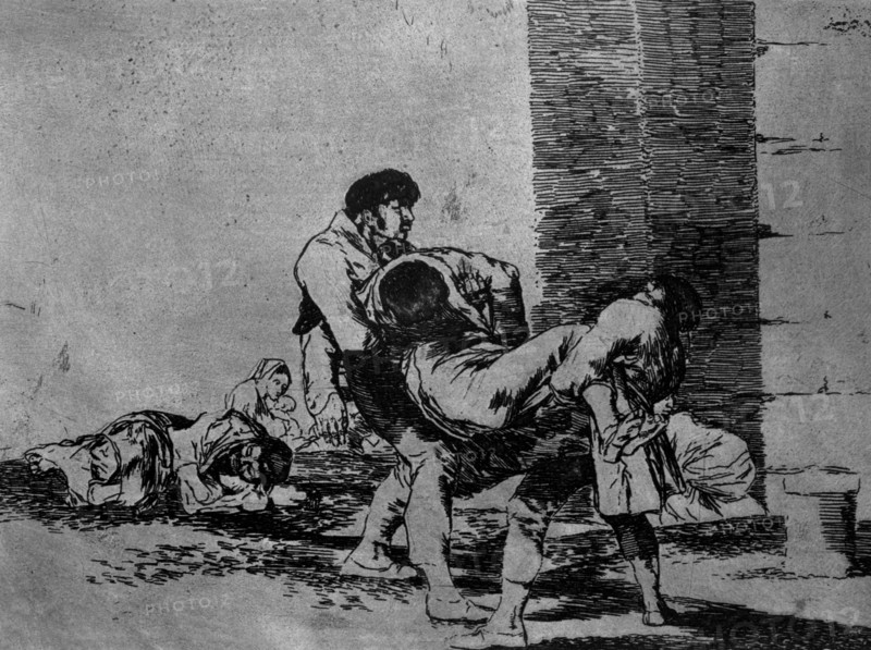 The Disasters of War, a series of etchings by Francisco de Goya (1746-1828), plate 56: 'Al cement?
