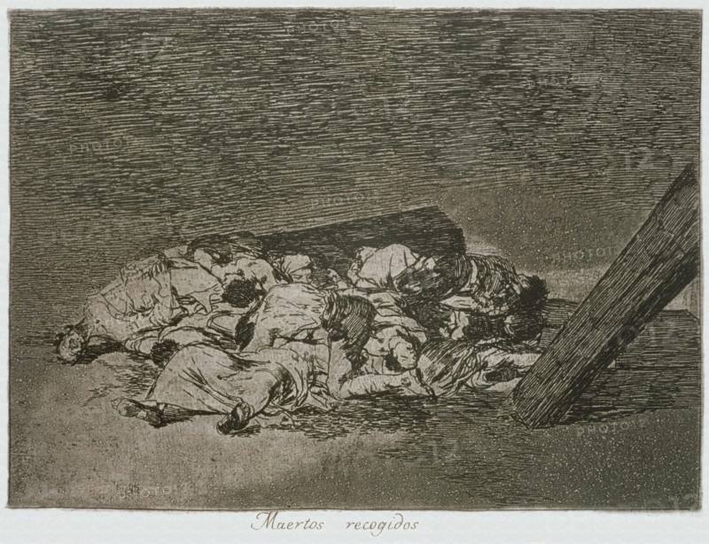 The Disasters of War, a series of etchings by Francisco de Goya (1746-1828), plate 63: 'Muertos r?
