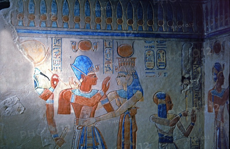 Frescoes from the tomb of Amon Her Kopechef, son of Ramses III.