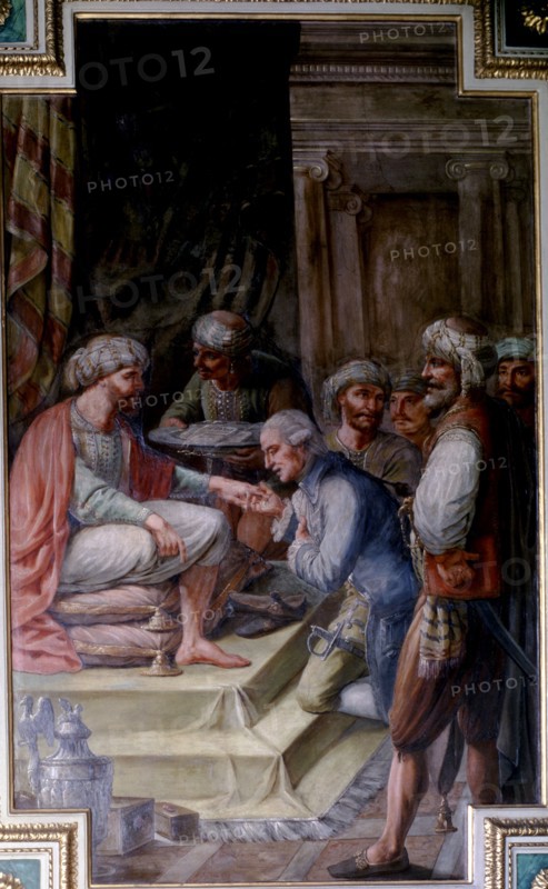 Reception hosted by the Sultan of Tunis to Catalan merchants to mark the restoration of free trad?
