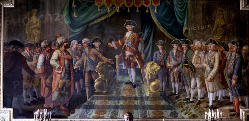Reception hosted by King Charles III to the Ambassadors of the Ottoman Empire.