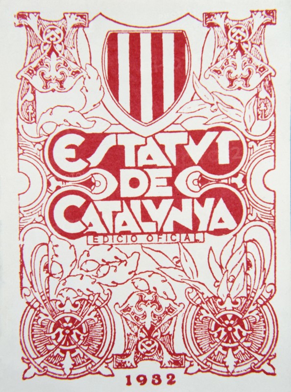 Cover of the official edition of the Statute of Catalonia, 1932.