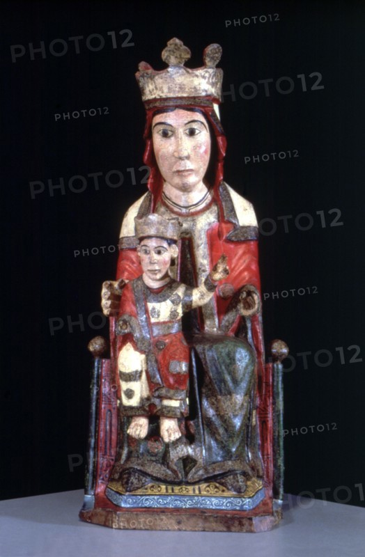 Madonna with Child in polychromed wood, from Santa Maria de Taudell.