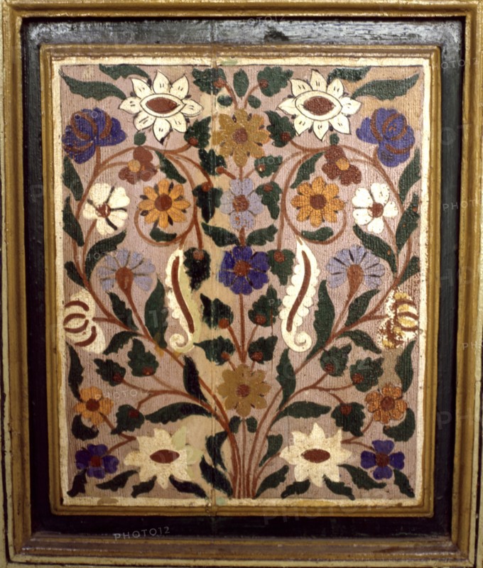 Decoration inside the Bahia Palace of Marrakech.