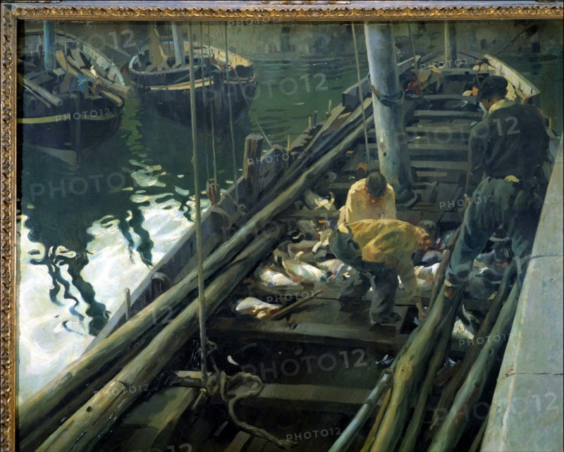 Back from fishing', oil.