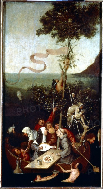 The Ship of fools' painting by El Bosco (1450-1516).