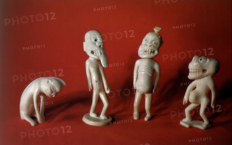 Fetishes made with seal ivory.