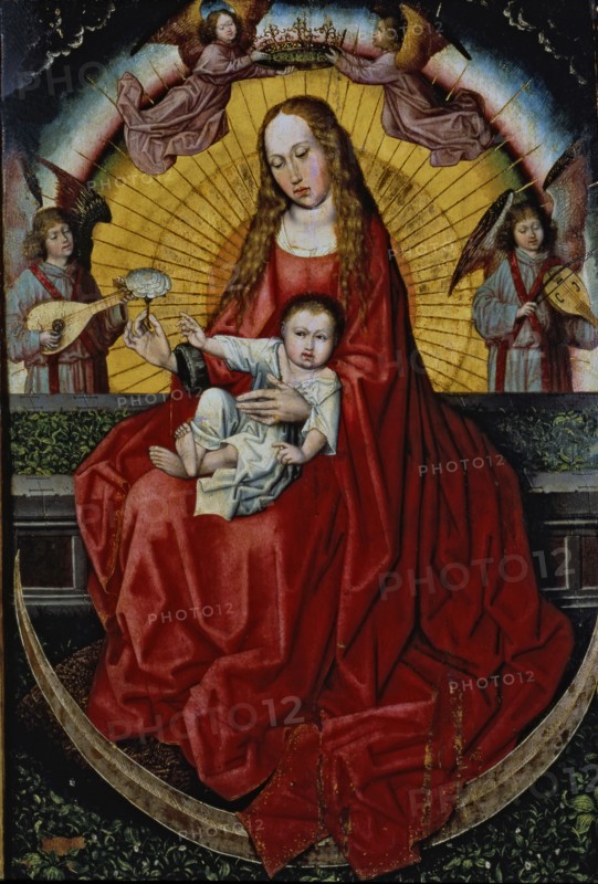 'Madonna and Child', central panel of an anonymous triptych.