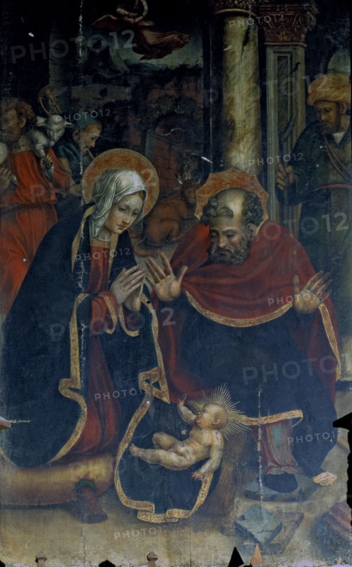 Altarpiece of St. Martin in the church of St. Martin of Tours of Capella (Huesca), detail of the ?