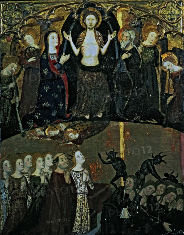 Altarpiece of Fray Martin de Alpartir, detail of the scene of the Last Judgment. Work of the Cata?
