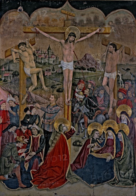 'The Crucifixion', Tempera Painting from the Hospital of Our Lady of Hope, by Bernardo de Aras.