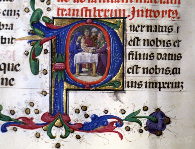 Presentation of Jesus in the temple, Miniature in the 'Missale Romanum'.
