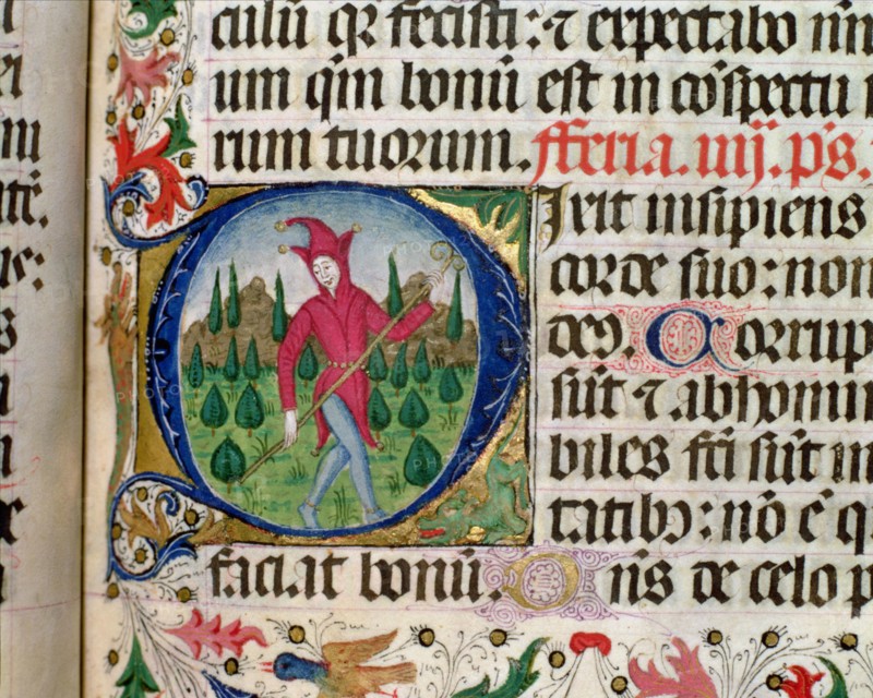 Jester, miniature in a Breviary.