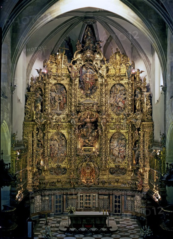 Main altarpiece of the church of Santa Maria, made in painted wood between 1706 and 1711 by sculp?