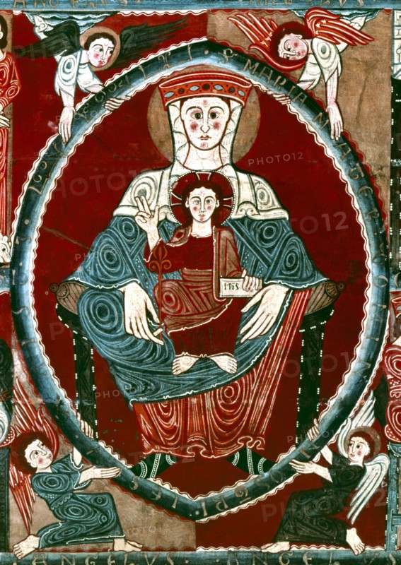 Front of the altar in the chapel of Santa Margarita, central detail with the saint, from Sant Mar?