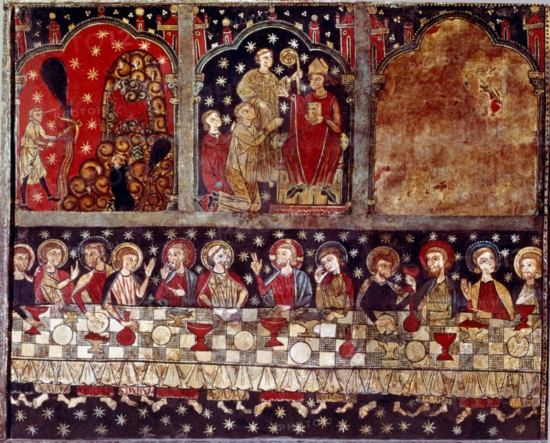 Details on the left side of the front of the altar 'Master of Soriguerola', from the parish of Es?