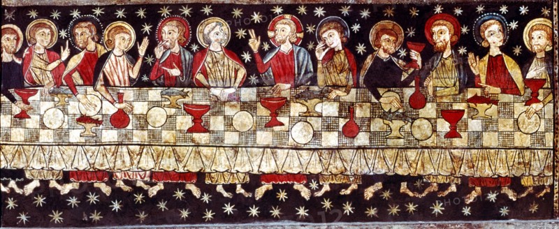 Detail of the Sacrament of the altar front 'Master of Soriguerola' from the parish of Estoll, in ?