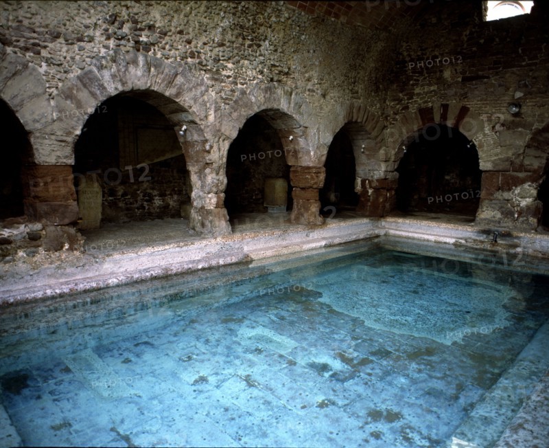 Interior of the Roman Baths of Caldes de Montbui.
