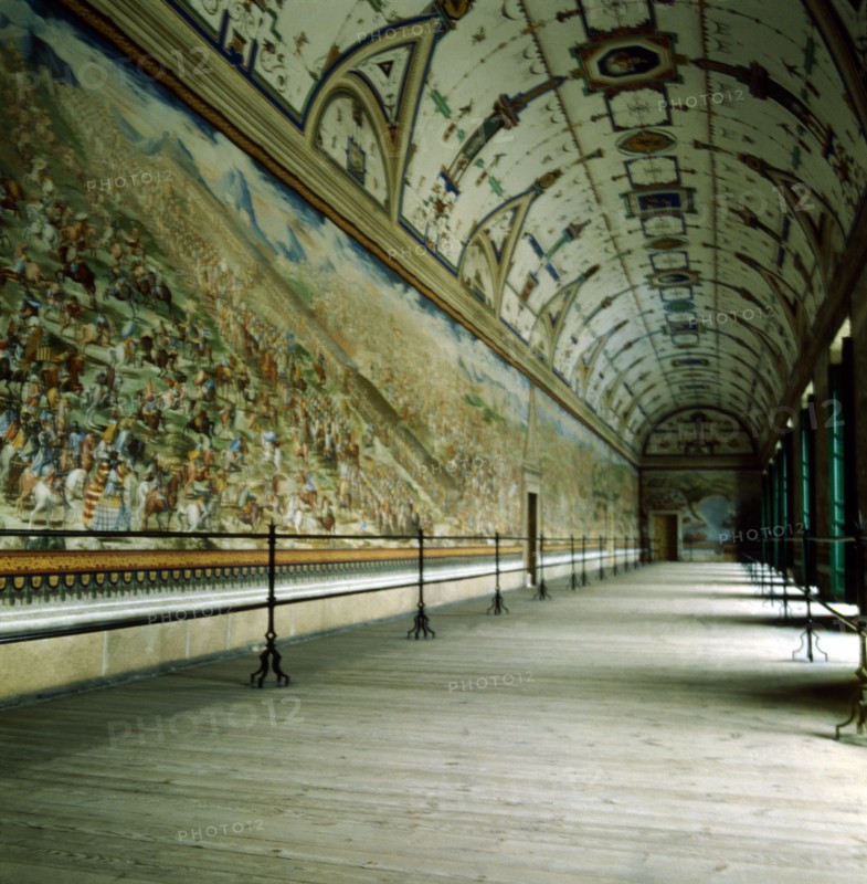 View of the Battles Room in the Monastery of San Lorenzo de El Escorial.