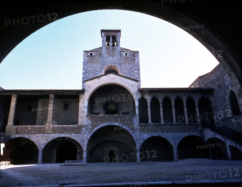 Exterior view of the Palace of the Kings of Majorca in Perpignan.