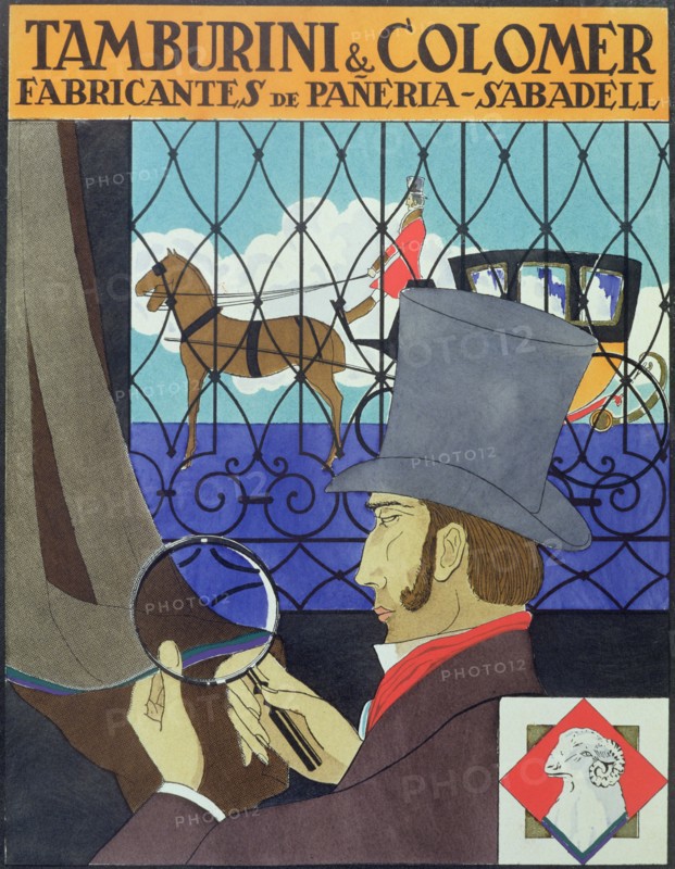 Advertising of Tamburini & Colomer, drapery manufacturers in Sabadell.