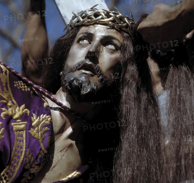 'The Fall', detail of a processional float of the Holy Week in Murcia.