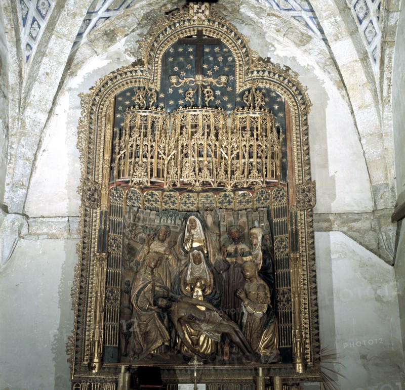 Detail of the altarpiece of the Piety, attributed to Felipe Vigarny, in the Church of San Pablo i?