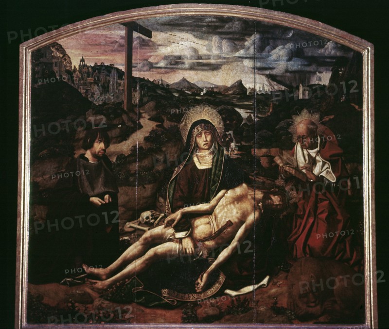 Pieta with Saint Jerome and Canon L. Desplas.