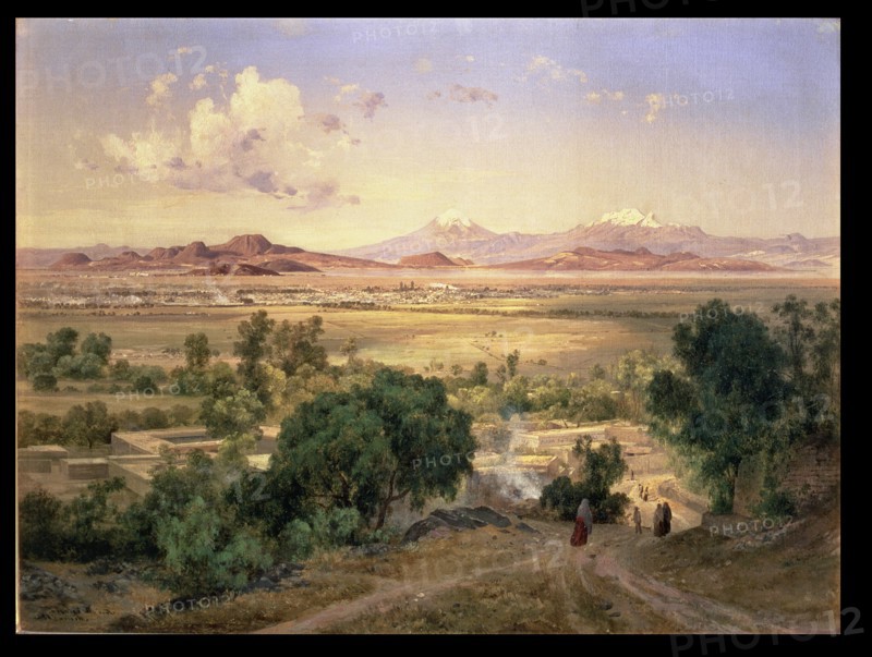 'The Valley of Mexico from the hills of Tacubaya', oil, 1894 by Jose Maria Velasco.