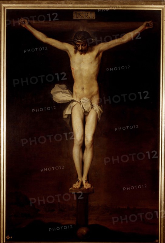 Crucified Christ', oil on canvas by Alonso Cano.