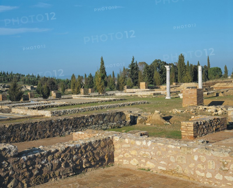 Partial view of the Roman ruins of Italica.