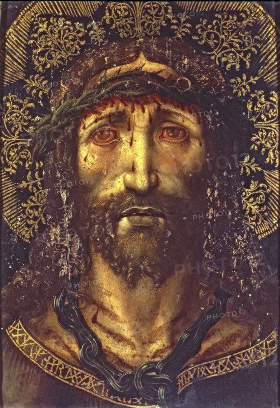 'The Holy Face', tempera on wood by John Gascó.