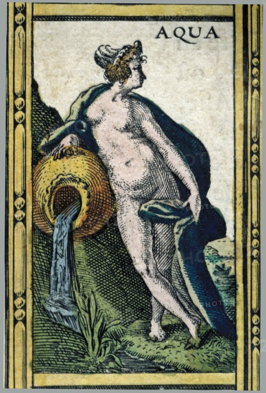 'Water', coloured engraving from the book 'Le Theatre du monde' or 'Nouvel Atlas', 1645, created?