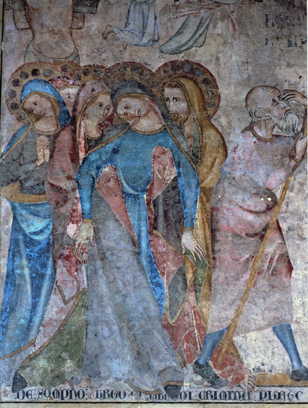 The Crucifixion', fragment of a wall painting depicting the 'Passion of Christ', detail of the so?