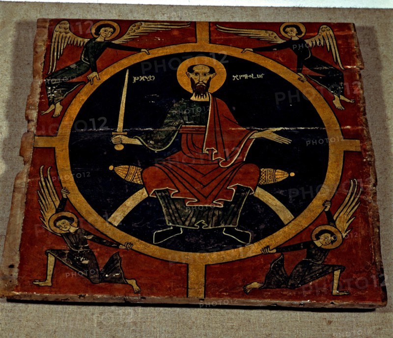 Ceiling with the figure of Apostle Saint Paul, supposedly from Orós, Pallars Sobirà, painting on ?