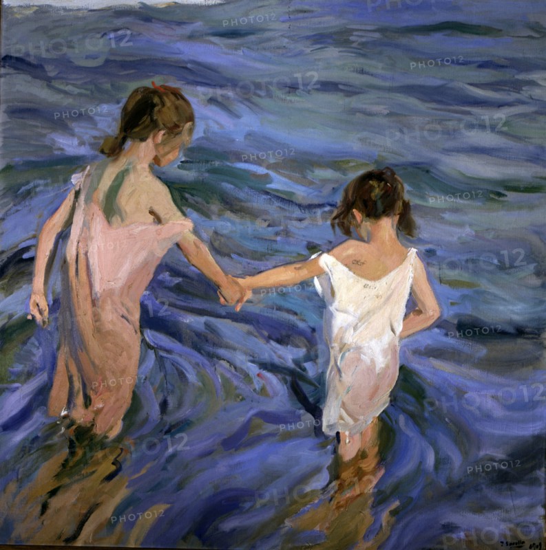 'Kids at Sea', Oil, 1909 Joaquin Sorolla.