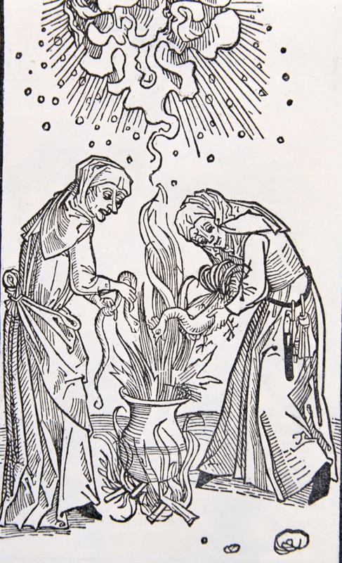 Engraving from the German work 'Treaty of evil women called witches' by Dr. Ulrich Molitor, publi?