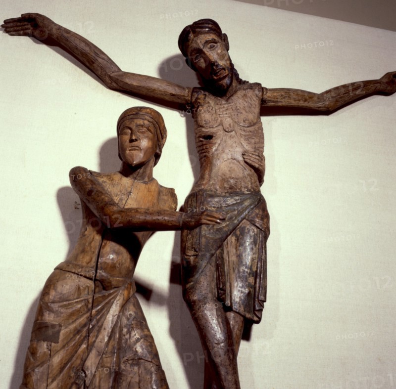 Descent of Santa Maria de Taüll, Alta Ribagorza, 12th century carving.