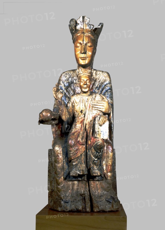 Virgin and Child, Painted wood.
