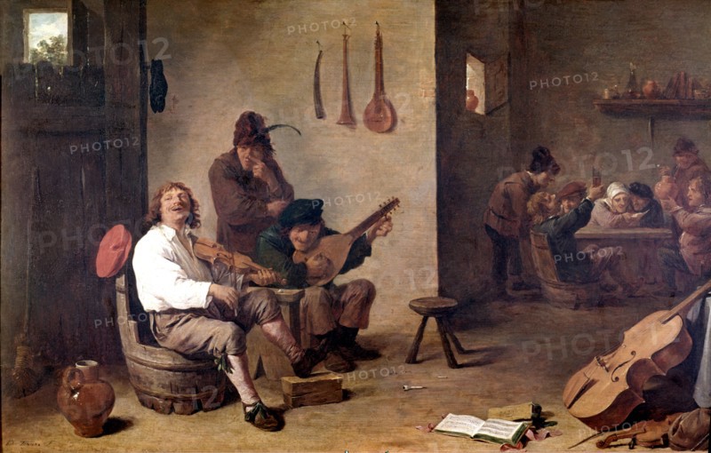 'Musicians in the tavern' by David Teniers the Younger.