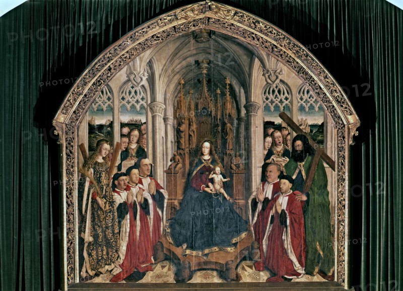 'The Virgin of the counselors', painting on table, 1443-1445.