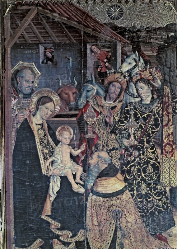 Central table of the Condestable altarpiece. 'Epiphany ' (1464-1465), in the Chapel of Saint Agat?