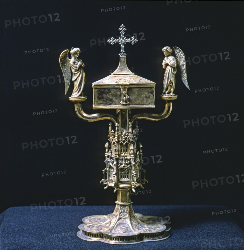 Gilded silver pyx.