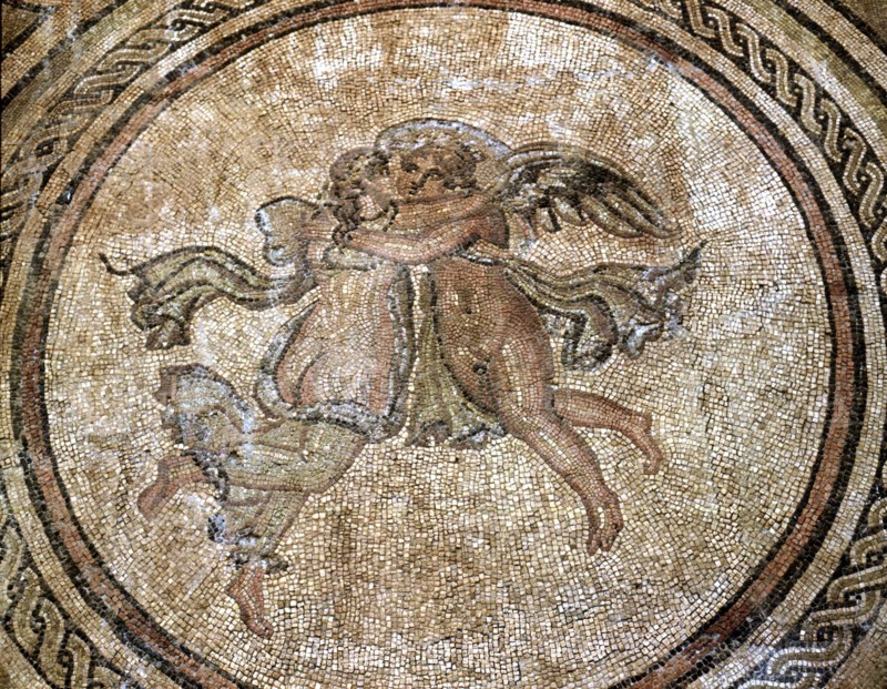 Mosaic representing Venus and Psyche, preserved in Alcazar de Cordoba.
