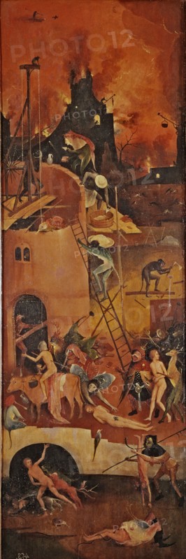 The Hay cart' (right panel), by El Bosco.
